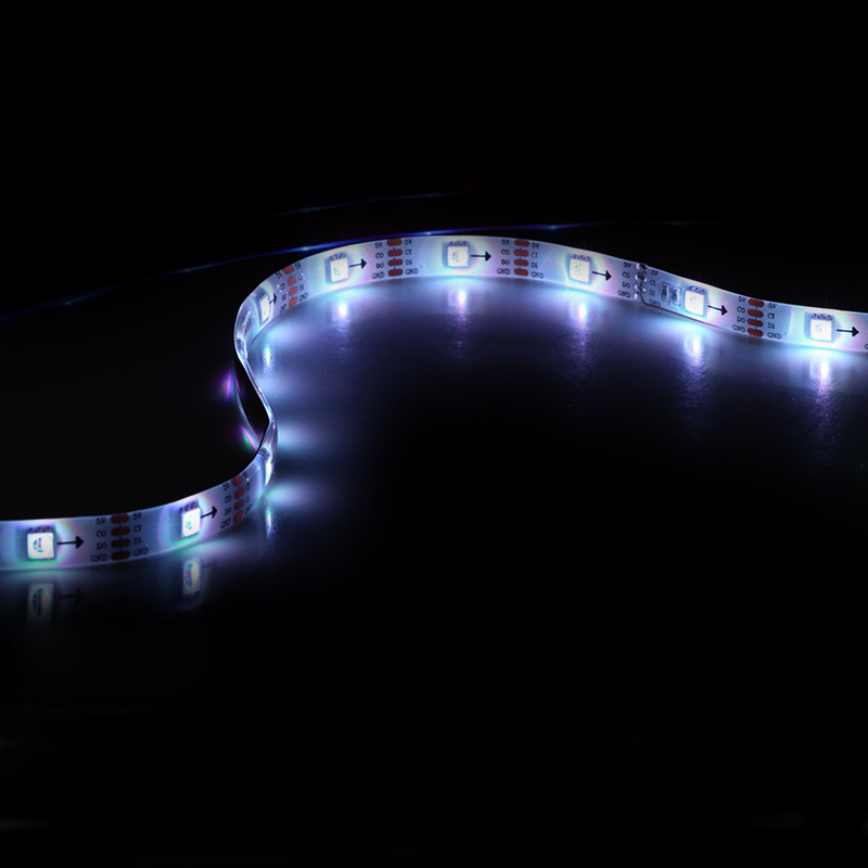 Fastest IC APA107/HD107S Individually Addressable RGB LED Strip Light - DC5V 30LEDs/m 5050SMD Flexible Lights - 16.4Ft/Roll Fastest IC APA107/HD107S Individually Addressable RGB LED Strip Light - DC5V 30LEDs/m 5050SMD Flexible Lights - 16.4Ft/Roll
